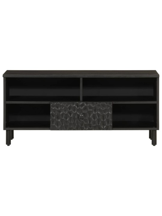 TV skříňka černá 100 x 33 x 46 cm masivní mangovníkové dřevo