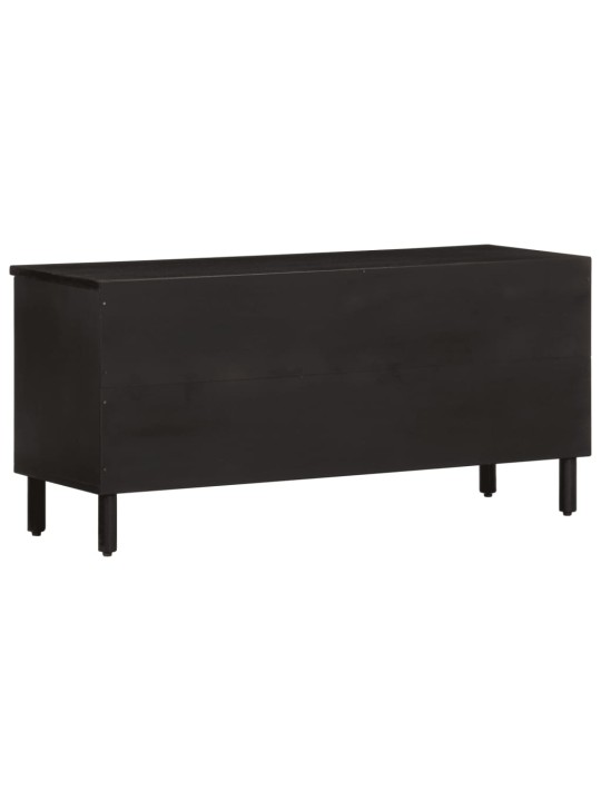 TV skříňka černá 100 x 33 x 46 cm masivní mangovníkové dřevo