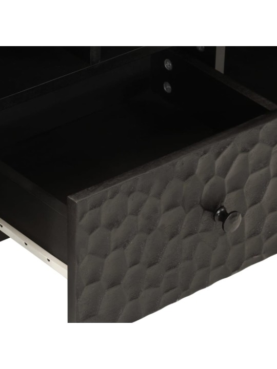 TV skříňka černá 100 x 33 x 46 cm masivní mangovníkové dřevo