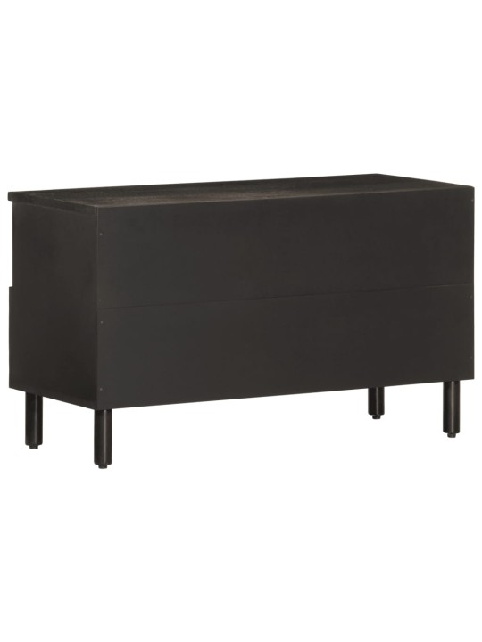 TV skříňka černá 80 x 33 x 46 cm masivní mangovníkové dřevo