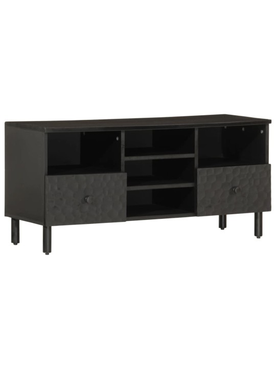 TV skříňka černá 100 x 33 x 46 cm masivní mangovníkové dřevo