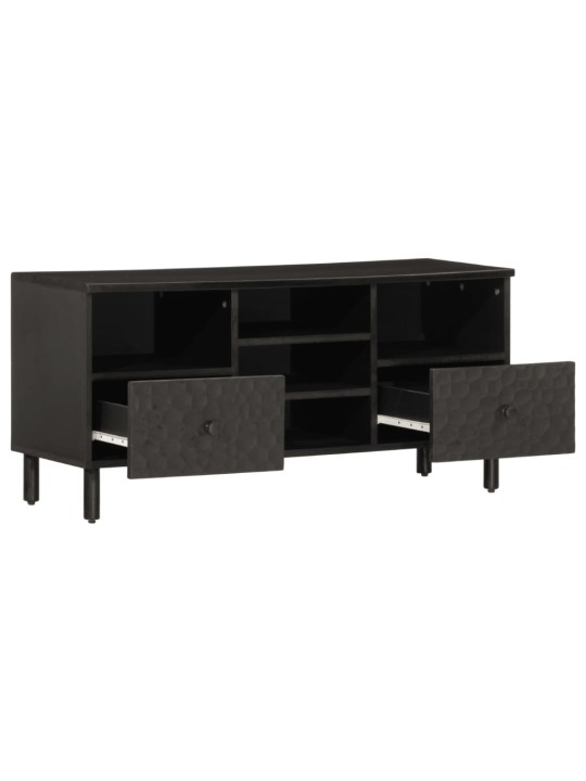 TV skříňka černá 100 x 33 x 46 cm masivní mangovníkové dřevo