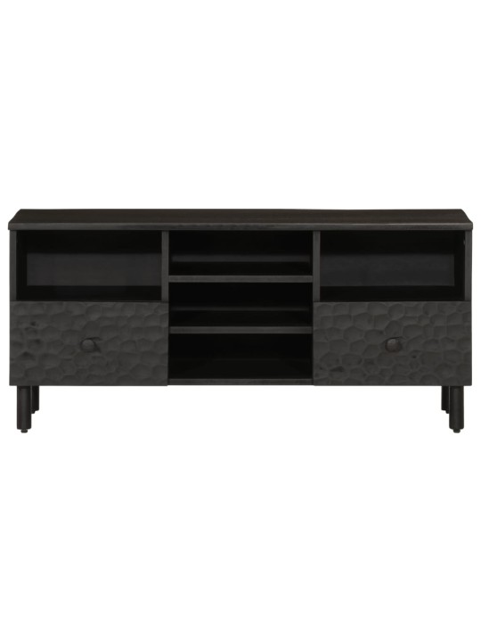 TV skříňka černá 100 x 33 x 46 cm masivní mangovníkové dřevo