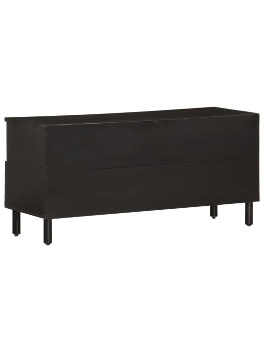 TV skříňka černá 100 x 33 x 46 cm masivní mangovníkové dřevo