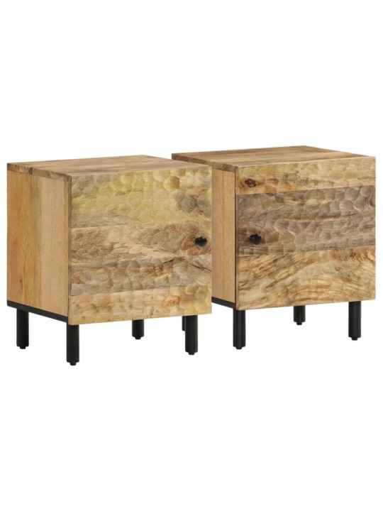 Noční stolky 2 ks 40 x 33 x 46 cm masivní mangovníkové dřevo