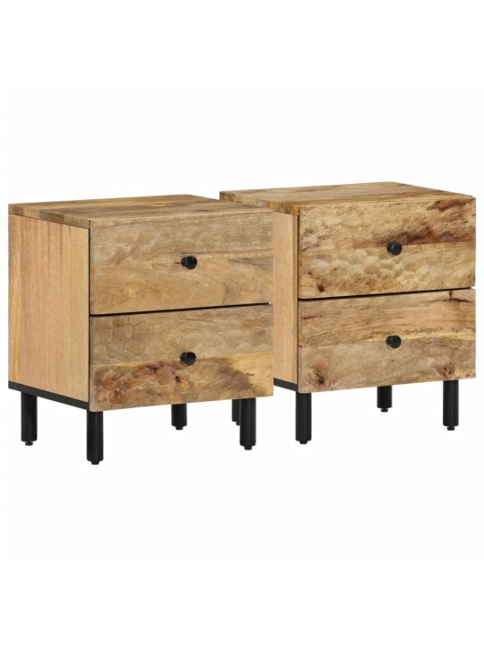 Noční stolky 2 ks 40 x 33 x 46 cm masivní mangovníkové dřevo