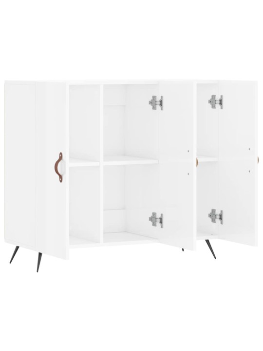 Příborník bílý s vysokým leskem 90x34x80 cm kompozitní dřevo
