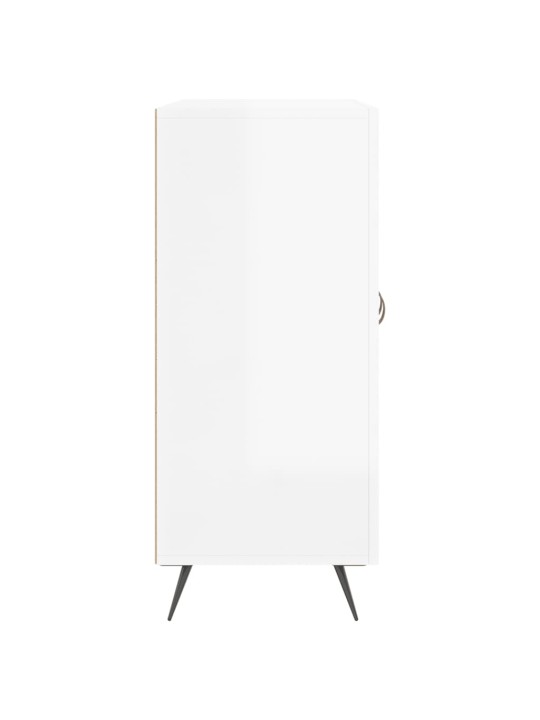 Příborník bílý s vysokým leskem 90x34x80 cm kompozitní dřevo