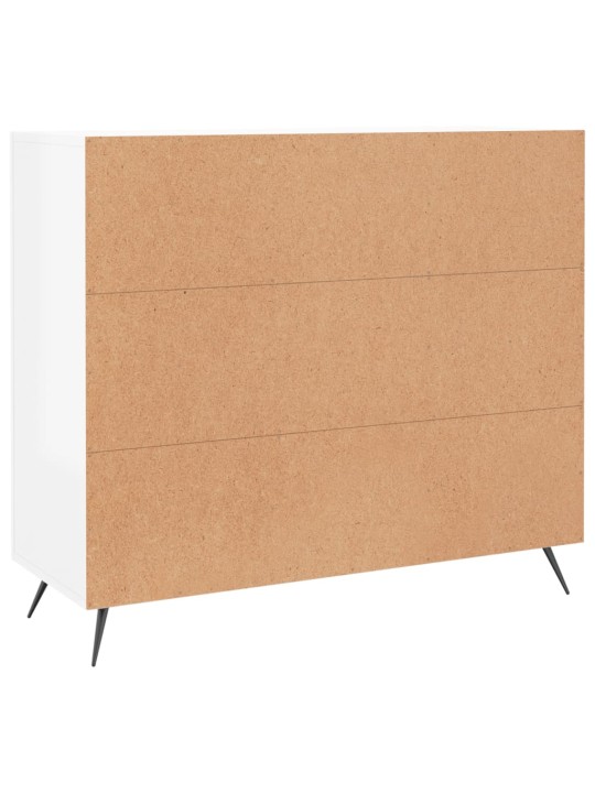 Příborník bílý s vysokým leskem 90x34x80 cm kompozitní dřevo