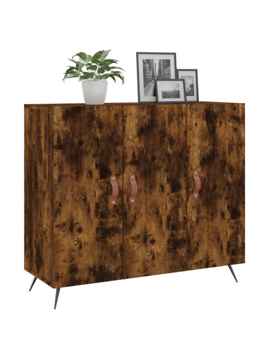 Příborník kouřový dub 90 x 34 x 80 cm kompozitní dřevo