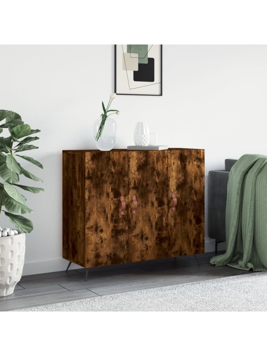 Příborník kouřový dub 90 x 34 x 80 cm kompozitní dřevo