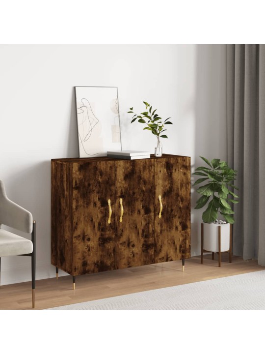 Příborník kouřový dub 90 x 34 x 80 cm kompozitní dřevo