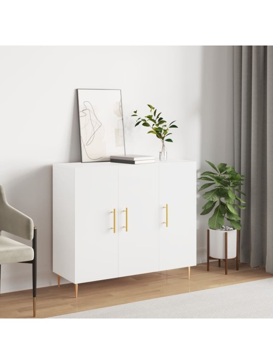 Příborník bílý 90 x 34 x 80 cm kompozitní dřevo