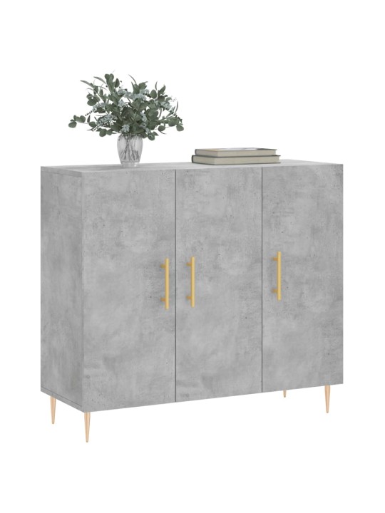 Příborník betonově šedý 90 x 34 x 80 cm kompozitní dřevo