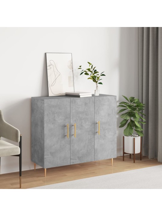 Příborník betonově šedý 90 x 34 x 80 cm kompozitní dřevo