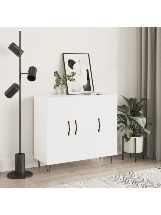Příborník bílý 90 x 34 x 80 cm kompozitní dřevo