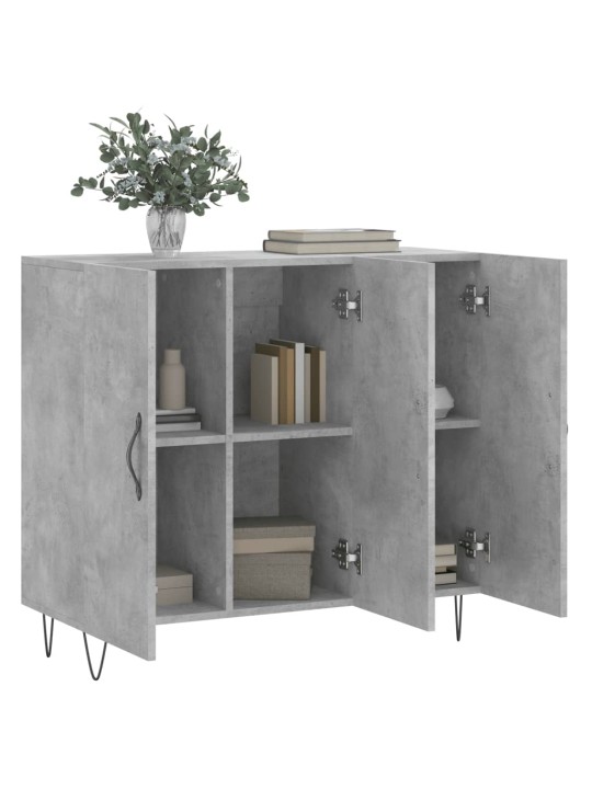 Příborník betonově šedý 90 x 34 x 80 cm kompozitní dřevo