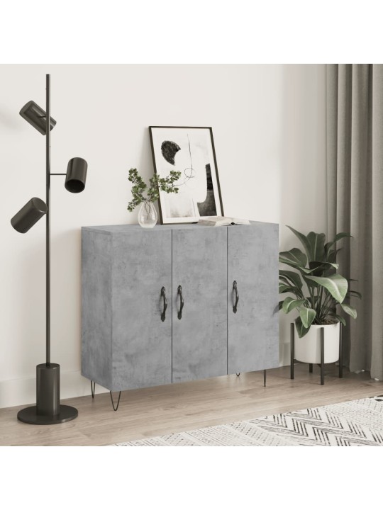 Příborník betonově šedý 90 x 34 x 80 cm kompozitní dřevo