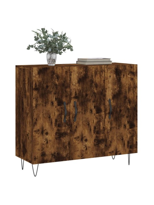 Příborník kouřový dub 90 x 34 x 80 cm kompozitní dřevo