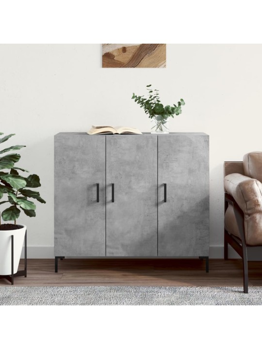 Příborník betonově šedý 90 x 34 x 80 cm kompozitní dřevo