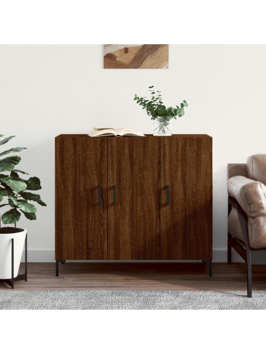 Příborník hnědý dub 90 x 34 x 80 cm kompozitní dřevo