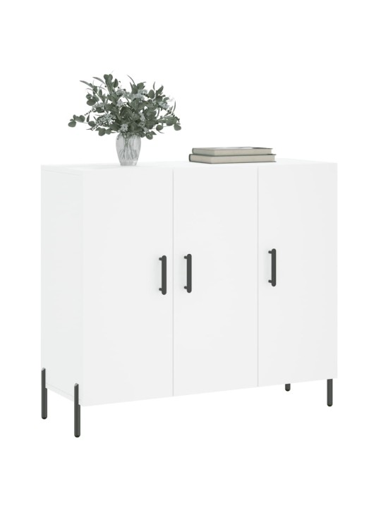 Příborník bílý 90 x 34 x 80 cm kompozitní dřevo