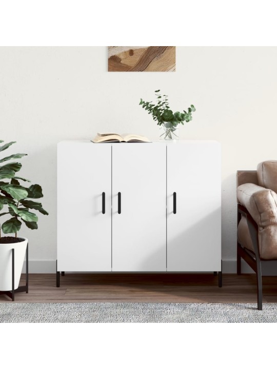 Příborník bílý 90 x 34 x 80 cm kompozitní dřevo