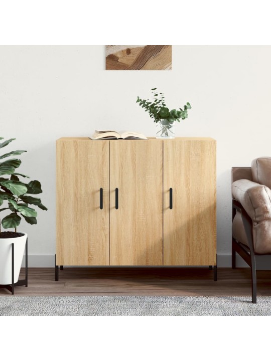 Příborník dub sonoma 90 x 34 x 80 cm kompozitní dřevo