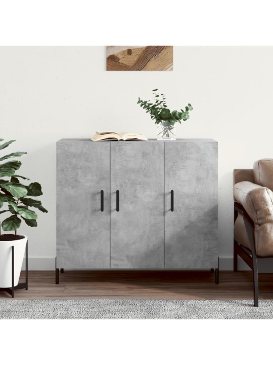 Příborník betonově šedý 90 x 34 x 80 cm kompozitní dřevo