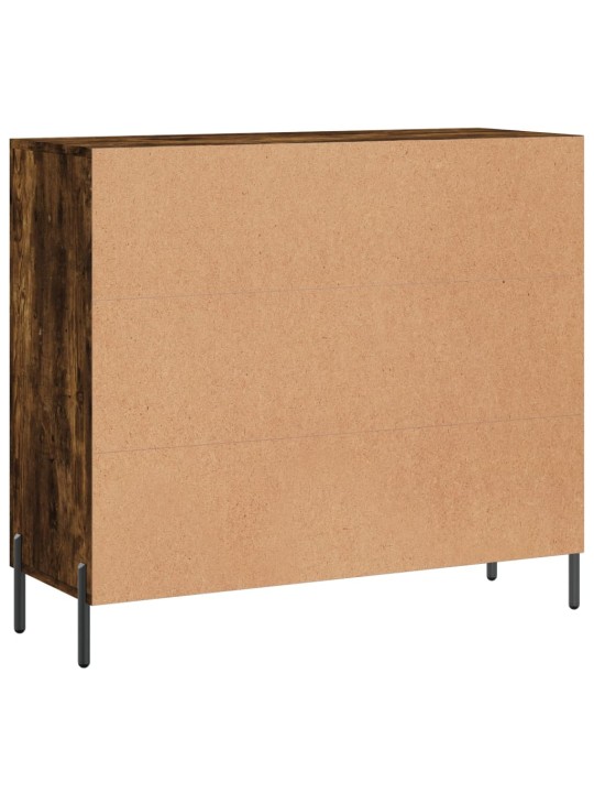 Příborník kouřový dub 90 x 34 x 80 cm kompozitní dřevo