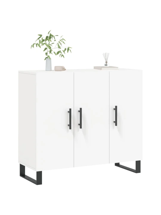 Příborník bílý 90 x 34 x 80 cm kompozitní dřevo