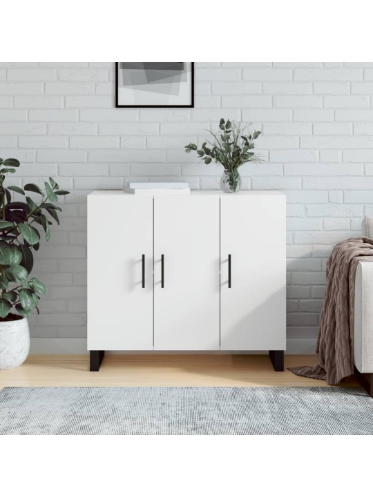 Příborník bílý 90 x 34 x 80 cm kompozitní dřevo