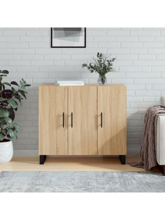 Příborník dub sonoma 90 x 34 x 80 cm kompozitní dřevo