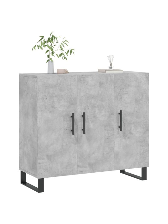 Příborník betonově šedý 90 x 34 x 80 cm kompozitní dřevo