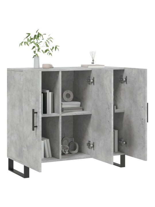 Příborník betonově šedý 90 x 34 x 80 cm kompozitní dřevo