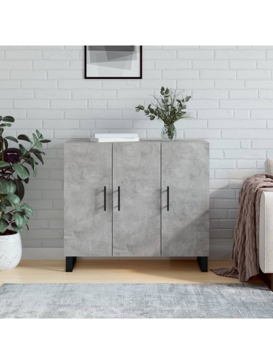 Příborník betonově šedý 90 x 34 x 80 cm kompozitní dřevo