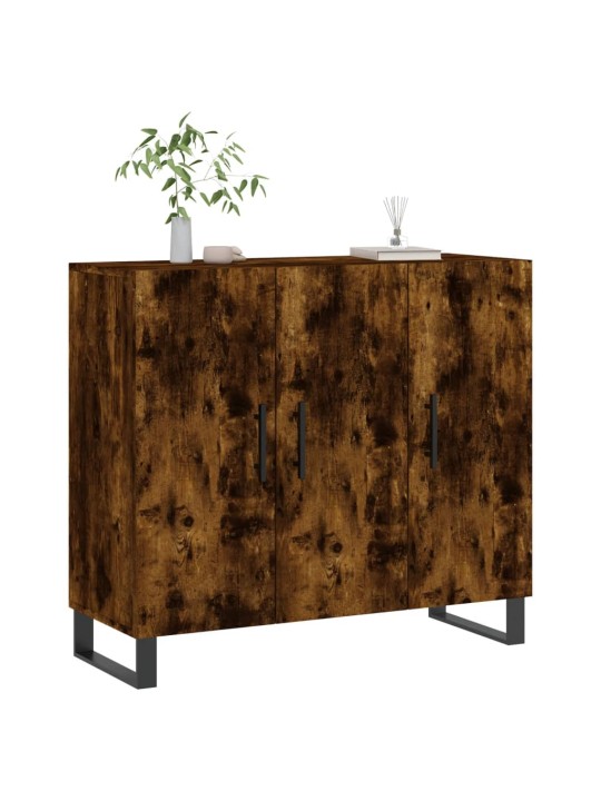 Příborník kouřový dub 90 x 34 x 80 cm kompozitní dřevo