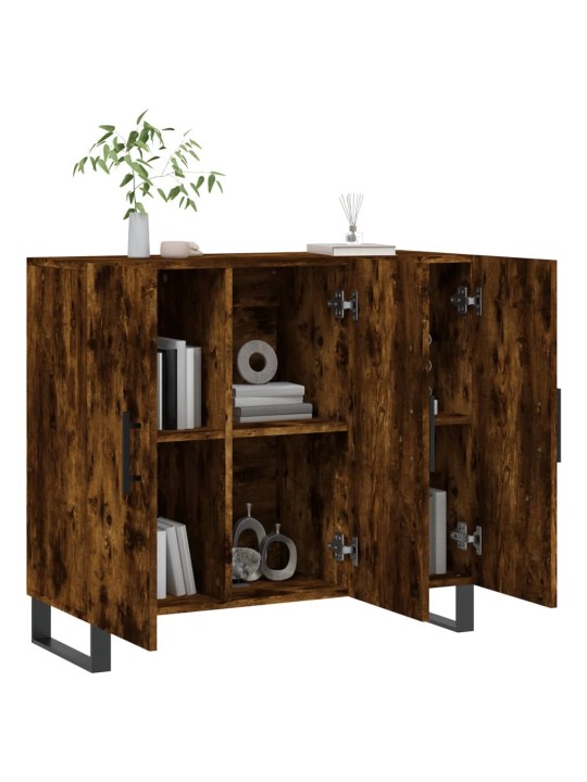 Příborník kouřový dub 90 x 34 x 80 cm kompozitní dřevo