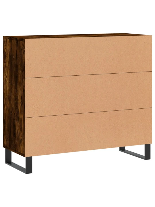 Příborník kouřový dub 90 x 34 x 80 cm kompozitní dřevo