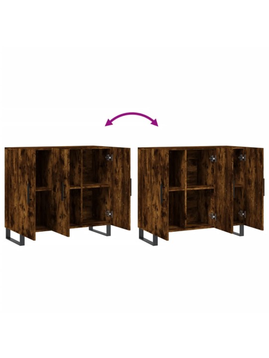 Příborník kouřový dub 90 x 34 x 80 cm kompozitní dřevo