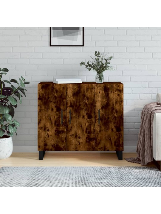 Příborník kouřový dub 90 x 34 x 80 cm kompozitní dřevo