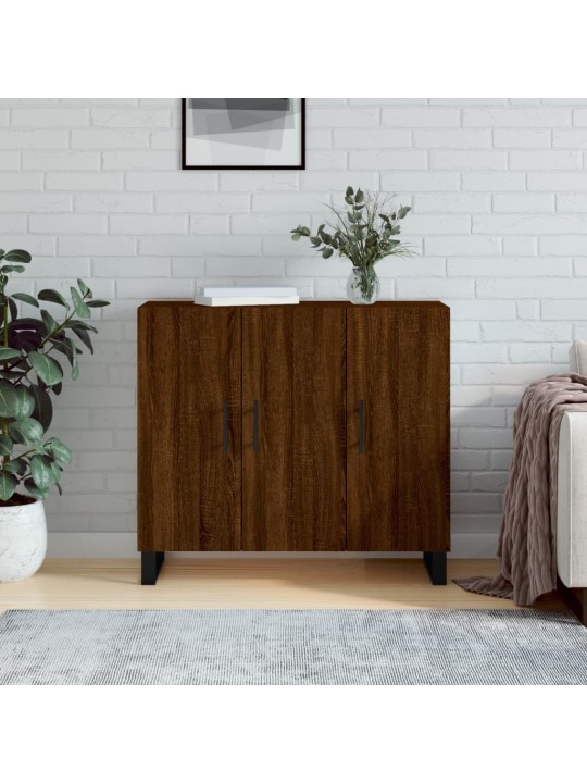 Příborník hnědý dub 90 x 34 x 80 cm kompozitní dřevo