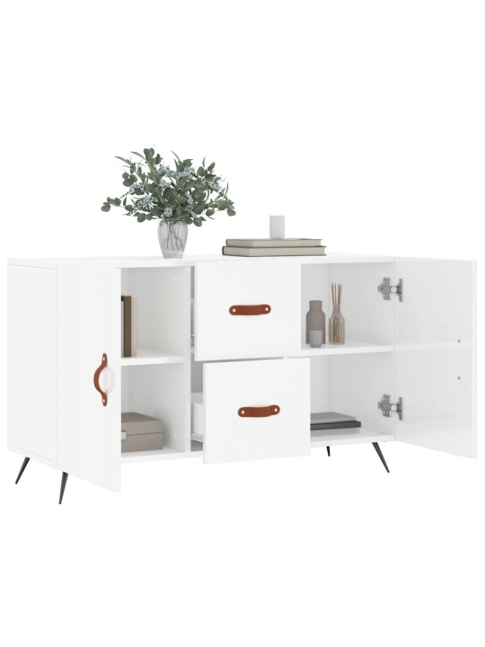 Příborník bílý s vysokým leskem 100x36x60 cm kompozitní dřevo