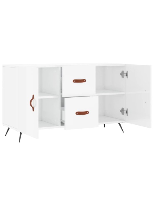 Příborník bílý s vysokým leskem 100x36x60 cm kompozitní dřevo