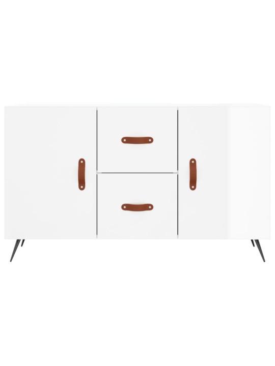 Příborník bílý s vysokým leskem 100x36x60 cm kompozitní dřevo
