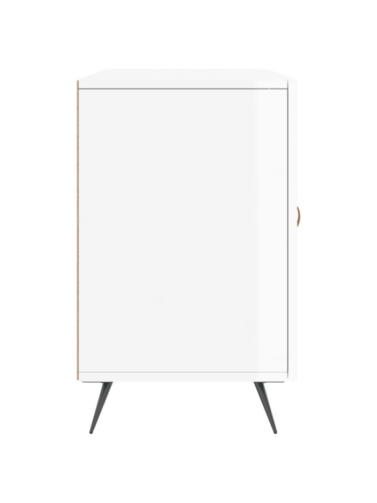 Příborník bílý s vysokým leskem 100x36x60 cm kompozitní dřevo