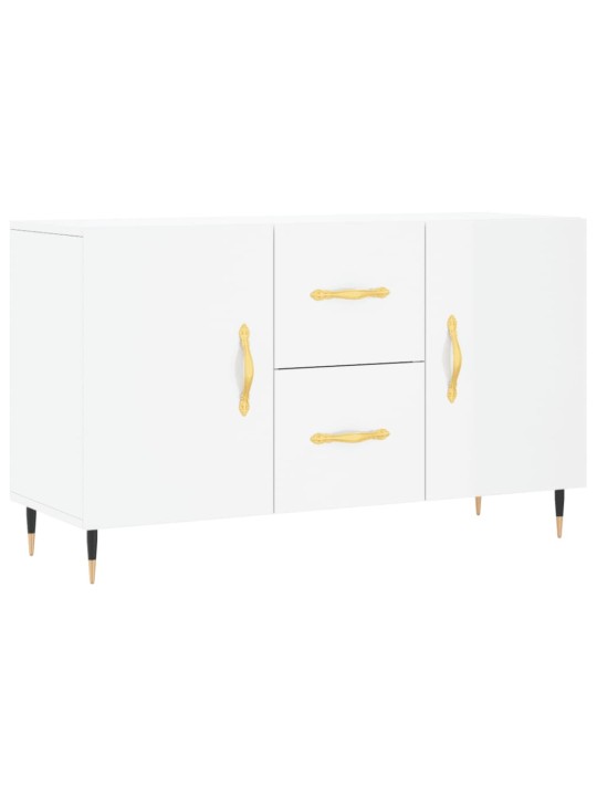 Příborník bílý s vysokým leskem 100x36x60 cm kompozitní dřevo