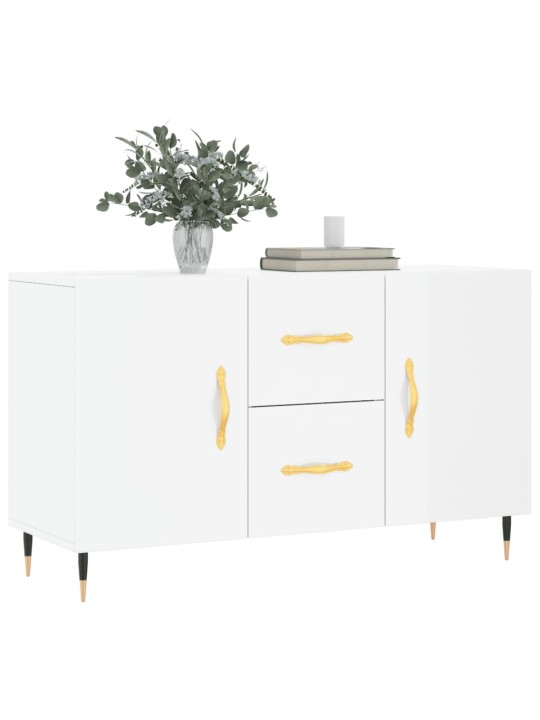 Příborník bílý s vysokým leskem 100x36x60 cm kompozitní dřevo