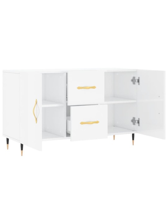 Příborník bílý s vysokým leskem 100x36x60 cm kompozitní dřevo