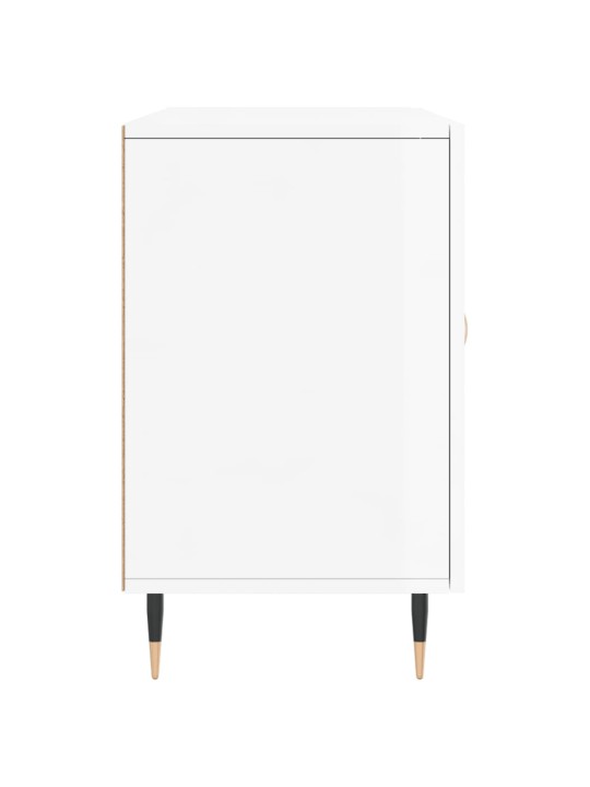 Příborník bílý s vysokým leskem 100x36x60 cm kompozitní dřevo